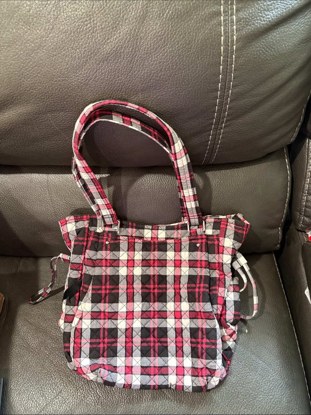 Vera Bradley Glenna satchel bag in fire side plaid